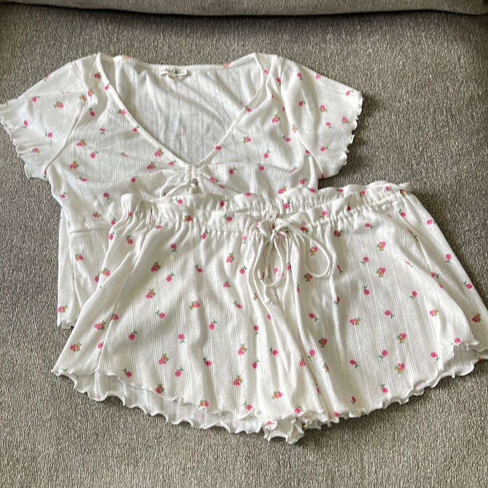 For Love And Lemons sleeper Set Top L Bottoms M